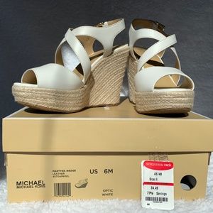 Michael Kors Martyna Wedge Optic White 6M